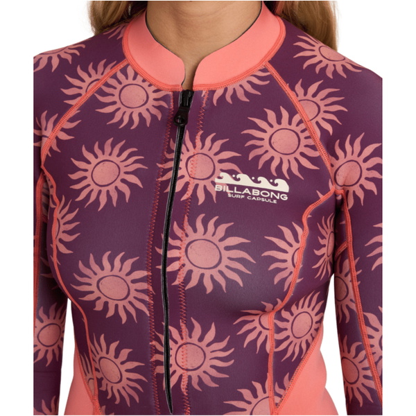 2026 Billabong Womens Salty Dayz 2mm Long Sleeve Springsuit Wetsuit ABJW400136 - Eggplant